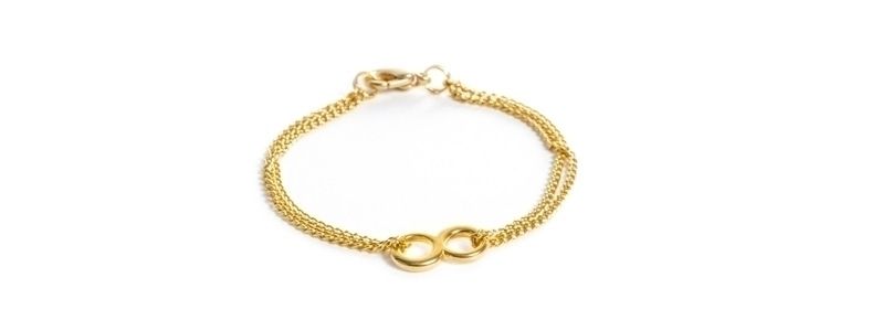Bracelets fins en or Infinity 