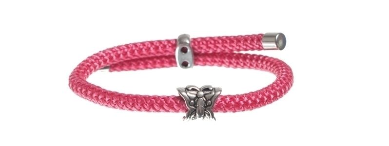 Sliding Bracelet with Sail Rope Butterfly 