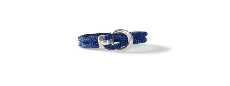 Bracelet de cordage avec corde à voile Bleu foncé 