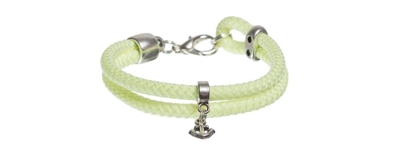 Double Bracelet with Sail Rope Yellow Anchor 