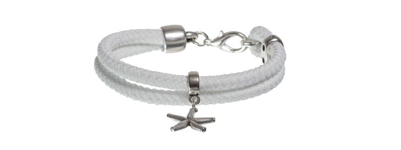 Bracelet double avec corde à voile Étoile de mer 