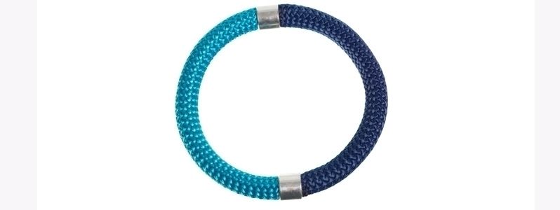 Bracelets avec corde à voile bleu-pétrole 