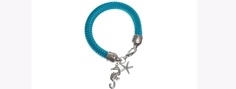Maritime Bracelet with Sail Rope Seahorse 