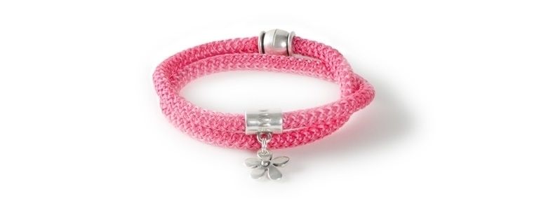Wrap Bracelet with Sail Rope Flower 