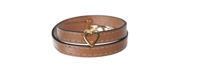 Bracelet with sliding bead heart 