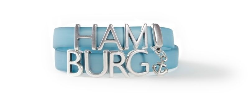 Bracelet avec perles lettres HAMBURG 