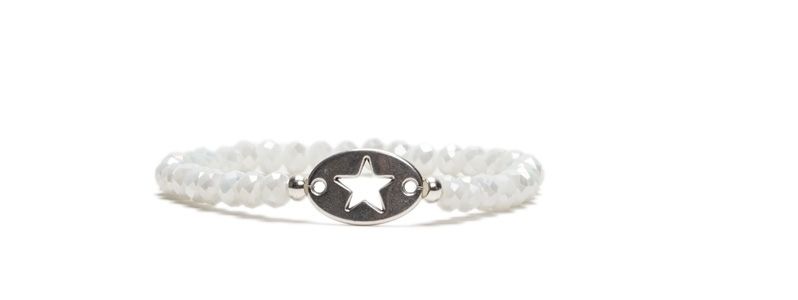 Bracelet avec rondelles de facette en verre Star 