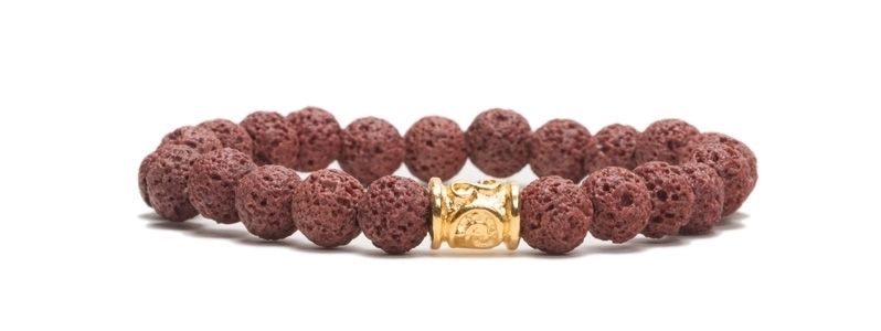 Bracelet Colourful Lava Brown with Roller 