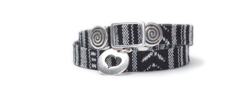 Bracelet with Sliding Beads Heart Silver 