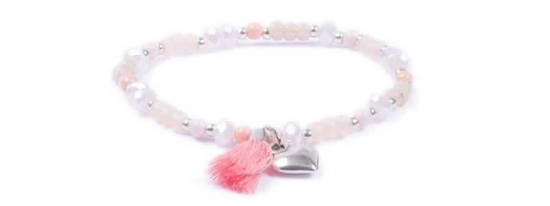 Summer Bracelet with Tassels Pink 