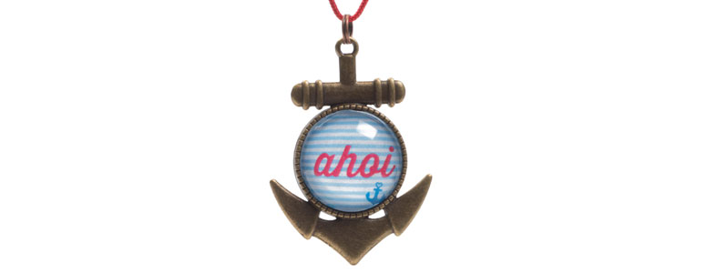 Sea Pendant with Glass Cabochons Ahoy 