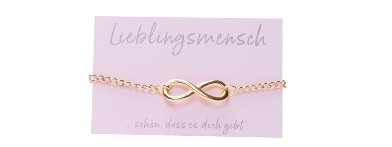 Lucky Bracelet with Infinity Sign Gold Plated 
