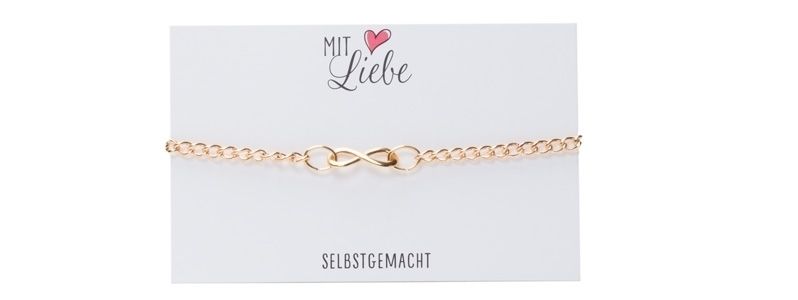 Lucky Bracelet with Infinity Sign Gold Plated Small 