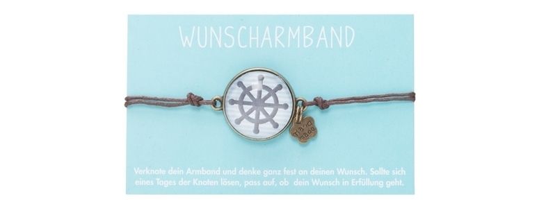 Wish Bracelet with Cabochon Steering Wheel 