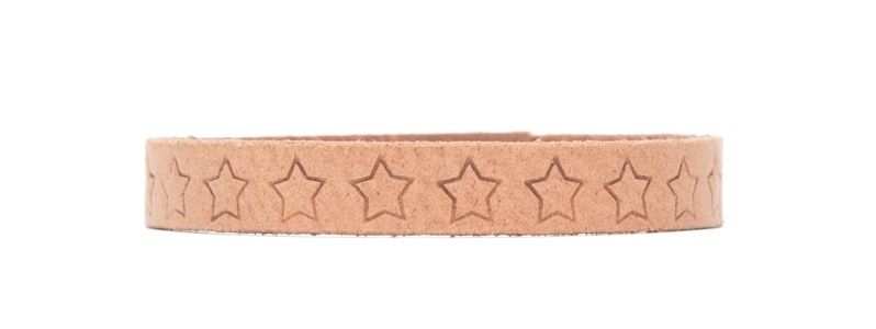 Craft Leather Bracelet Embossed Star 