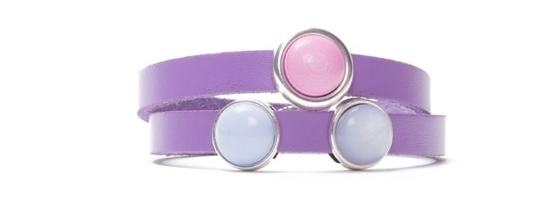 Bracelet RoyaL Lilac with Sliders and Polariscabochons double 