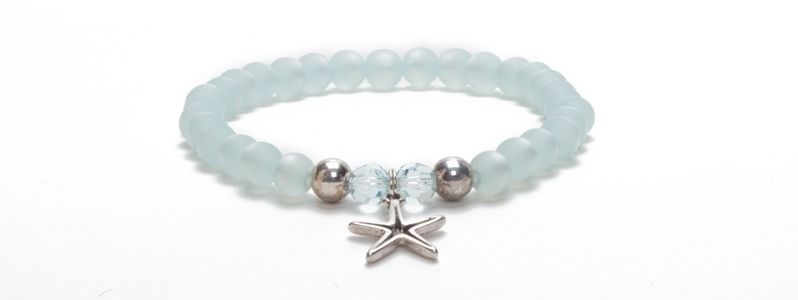 Blue Bell Bracelet with Polaris Beads 