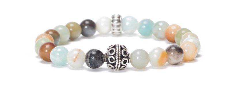 Bracelet with colourful gemstone beads Mix II 