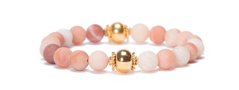 Bracelet with colourful gemstone beads Mix V 