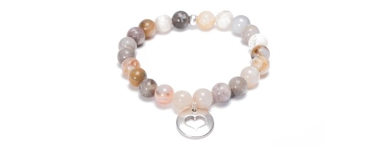 Bracelet with colourful gemstone beads Mix Pendant IV 