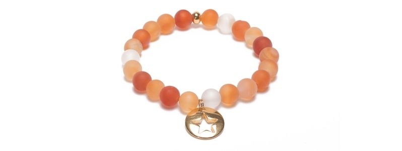 Bracelet with colourful gemstone beads Mix Pendant VII 