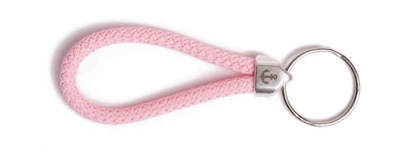 Maritime Sail Rope Keychain Small Pink 
