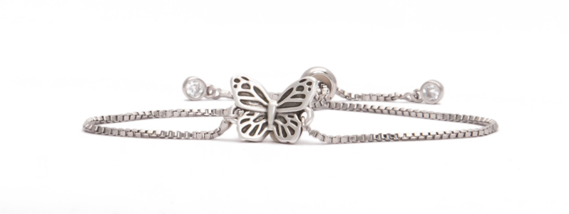 Bracelet with sliding clasp "Butterfly 