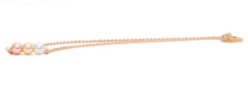 Necklace with Hematite Beads Metallic 