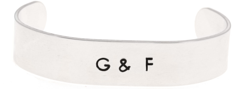 Metal Stamping Bracelet Initiales 