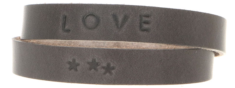 Bracelet en cuir auto-gravé Love 