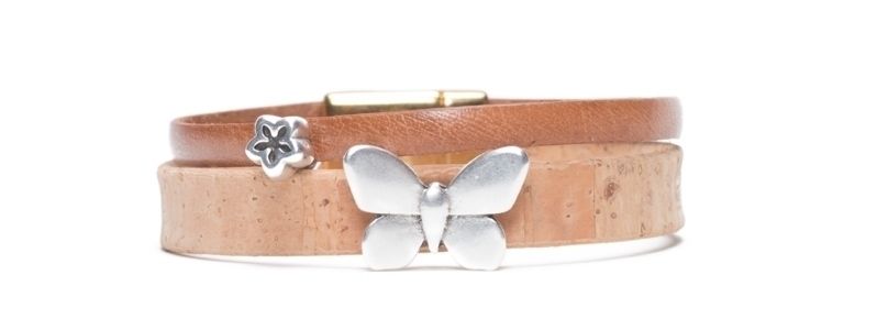 Bracelet en liège avec papillon Screws 
