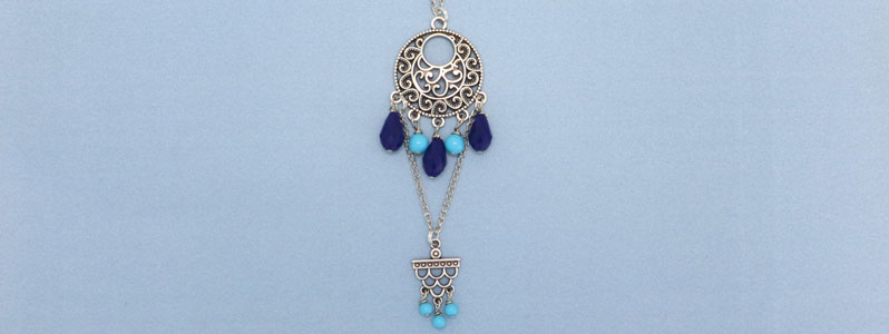 New Ethno Style Necklace with Chandelier Pendant 