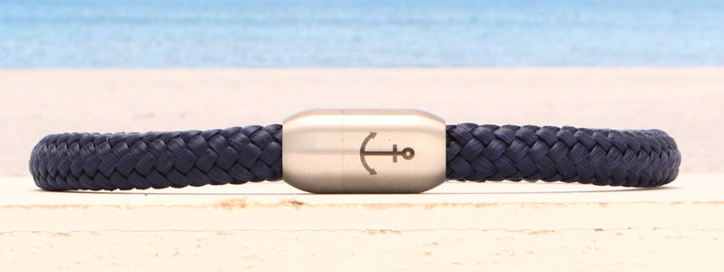 Bracelet voile avec fermeture magnétique en acier inoxydable ancre simple 