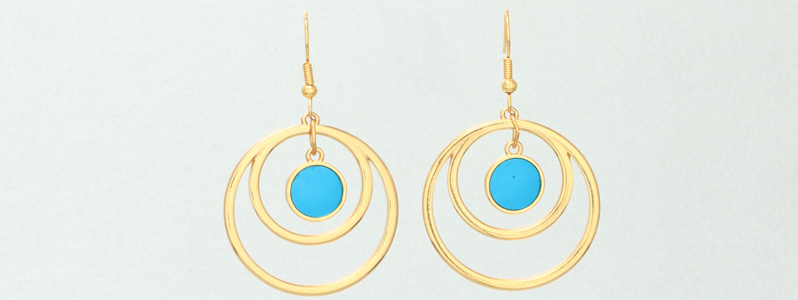 Vitraux Earrings Circles Turquoise 