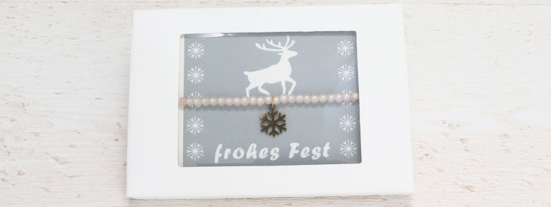 Bracelet de Noël Flocon de neige avec emballage cadeau 