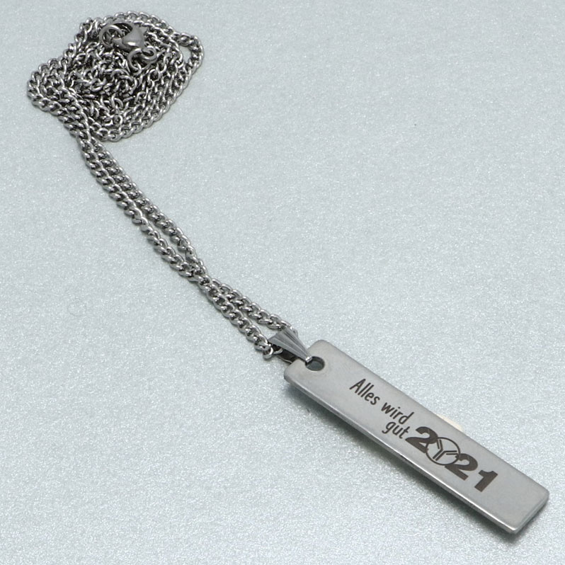 Link Necklace with Pendant "All Will Be Well" with Antibody 2021 