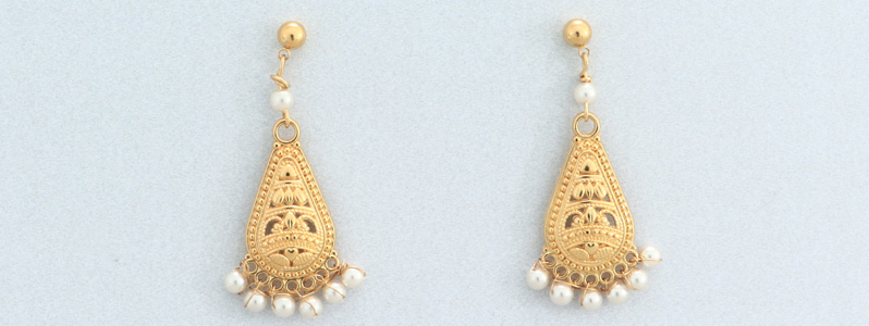 Boucles d'oreilles avec perles de nacre de Preciosa Ethno 