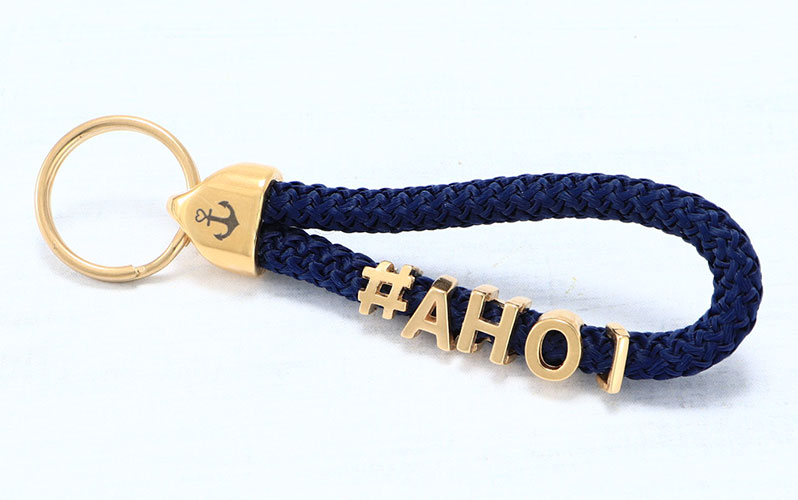 Keychain with Grip-It Sliders and "Ahoy" Sailing Rope 