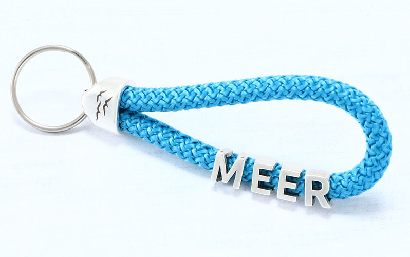 Keychain with Grip-It Sliders and "Sea" Sailing Rope 