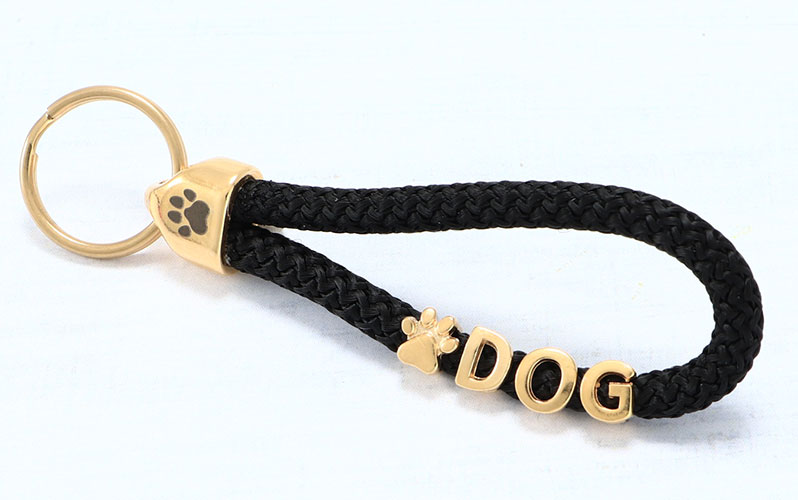 Porte-clés avec curseurs Grip-It et corde à voile "Dog 